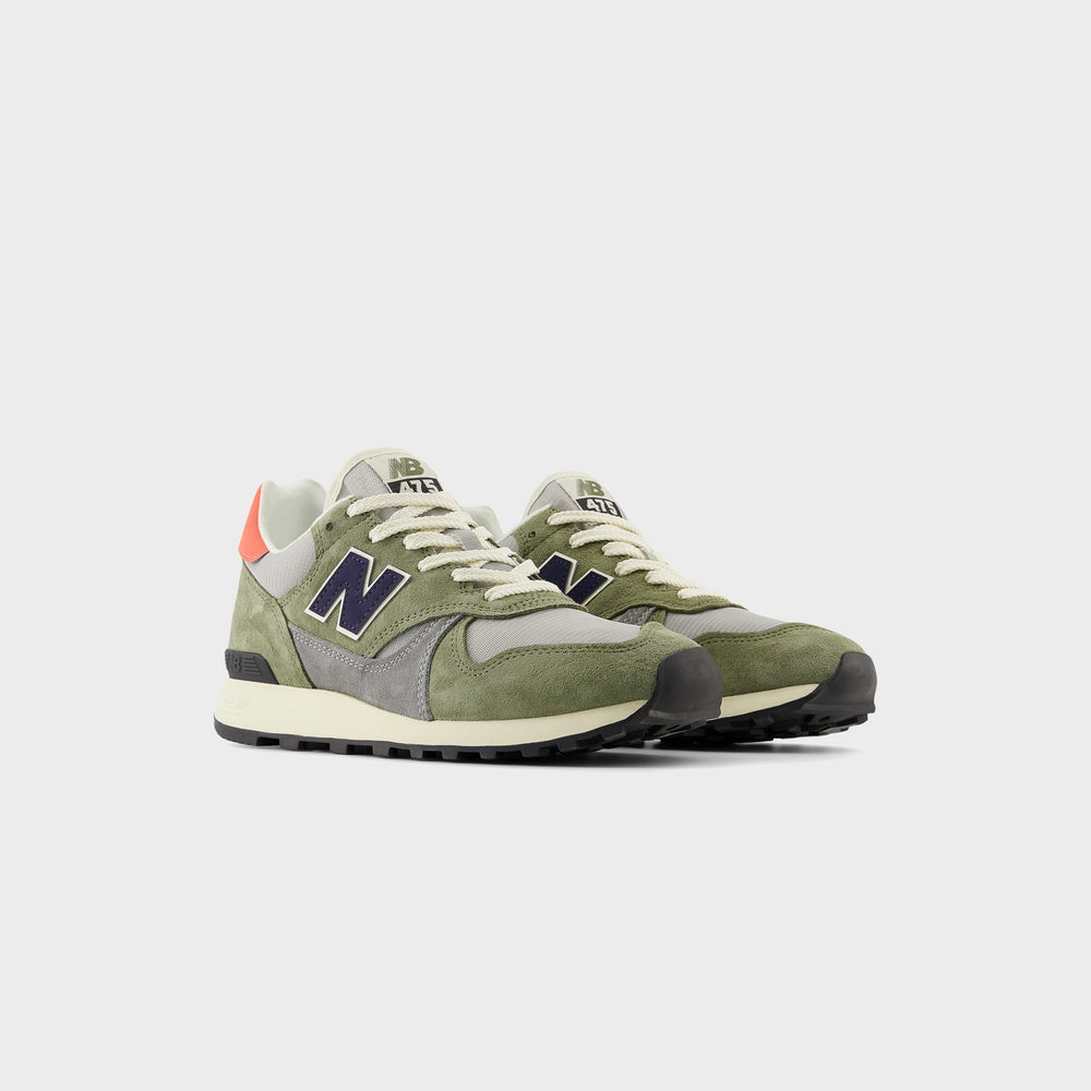 New Balance 475 - Dark Olivine / Raincloud / Drift Red | Kith Dark Olivine / Raincloud / Drift Red
