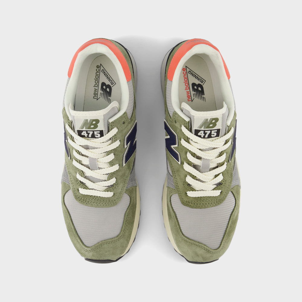 New Balance 475 - Dark Olivine / Raincloud / Drift Red | Kith Dark Olivine / Raincloud / Drift Red