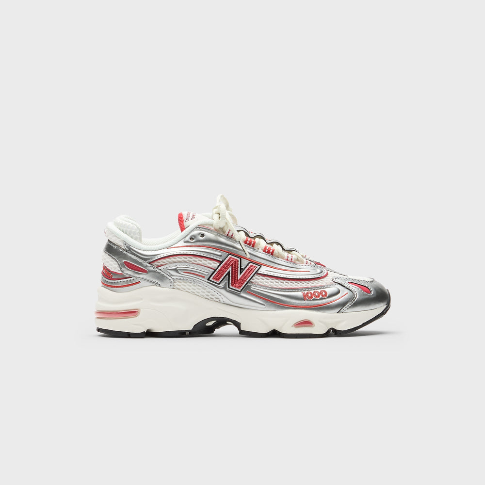 New Balance x This is Never That M1000 - Metallic Silver / Red | Kith Metallic Silver / Red