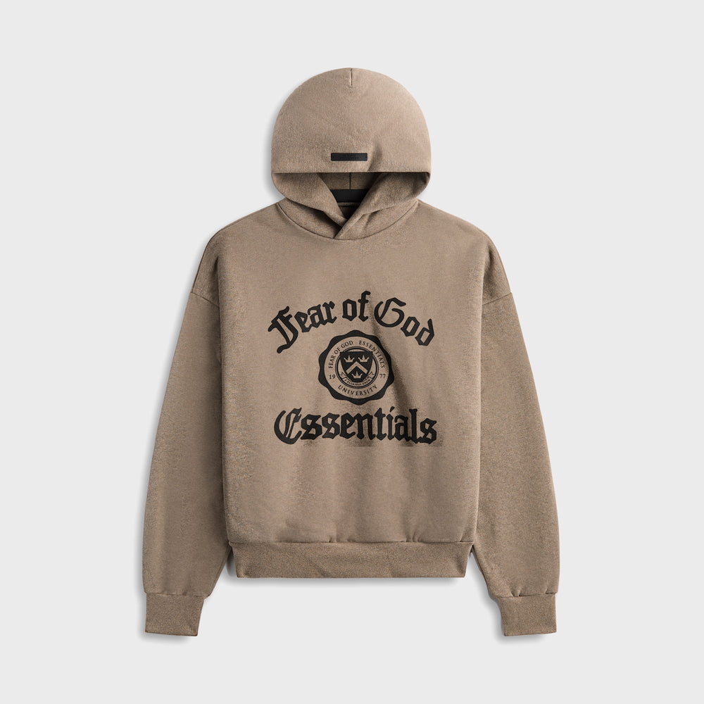 Essentials Heavy Fleece Vintage Shrunken Hoodie - Heather Gray | Kith Heather Gray