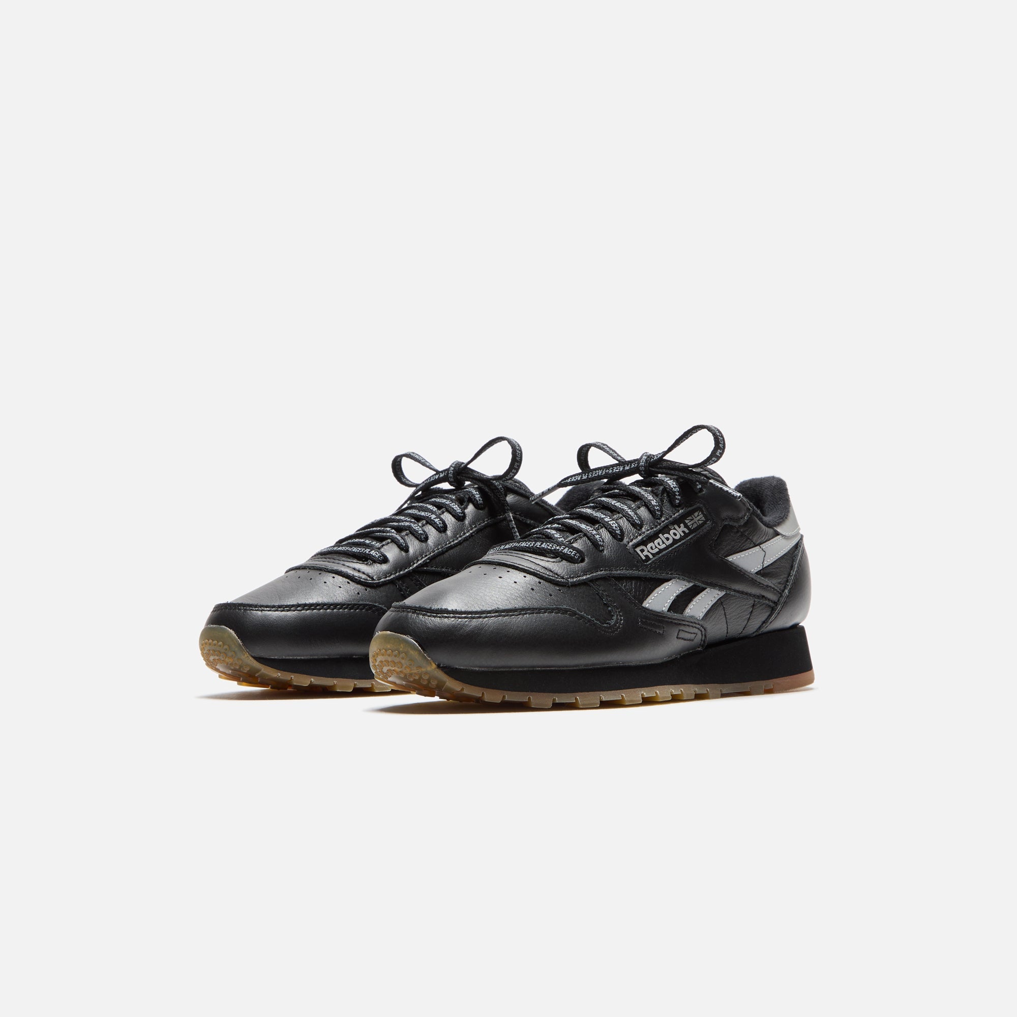 Reebok x Place+Faces Classic Leather - Black / Silver | Kith Black / Silver