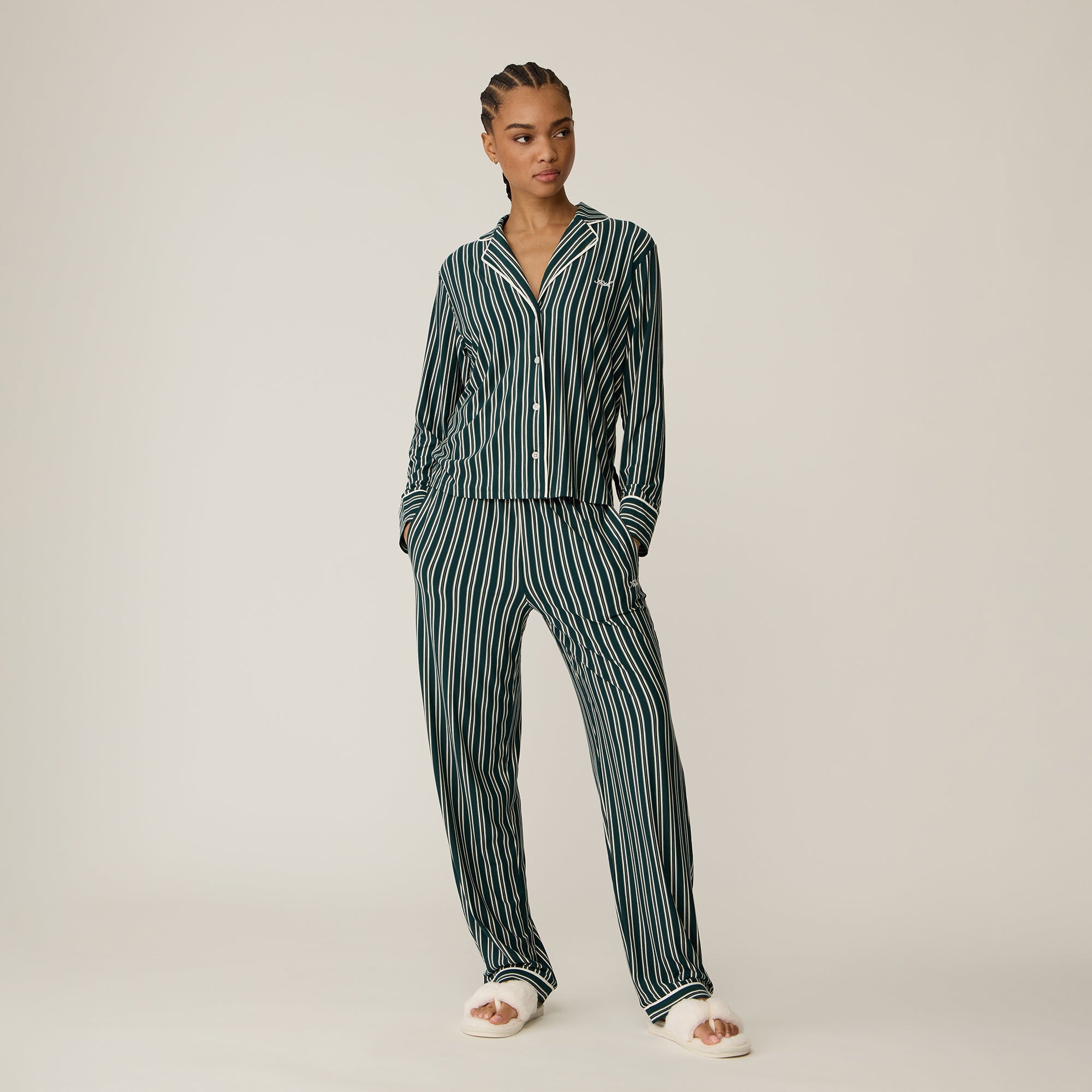 Kith Women Striped Pajama Set - Chronicle | Kith Chronicle