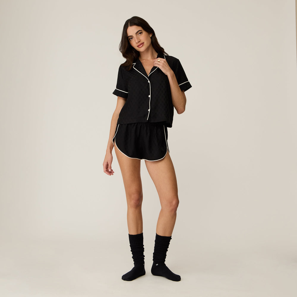 Kith Women Crest Monogram Pajama Set - Black | Kith Black