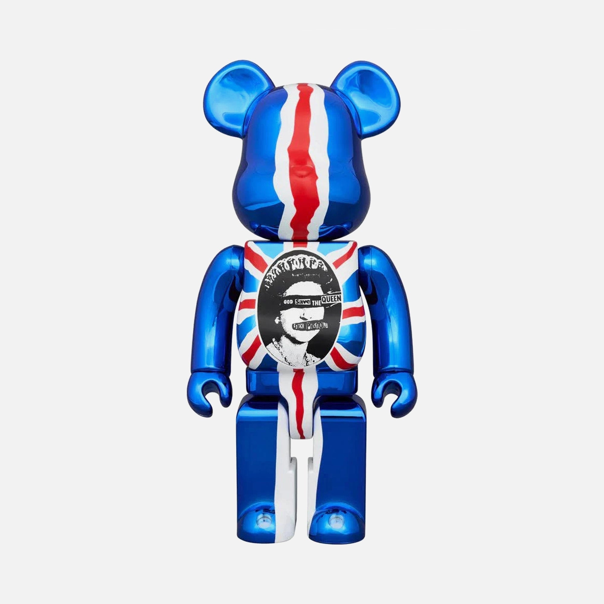 Medicom Toy BE@RBRICK Sex Pistols "God Save The Queen" Chrome Ver. 100 | Kith