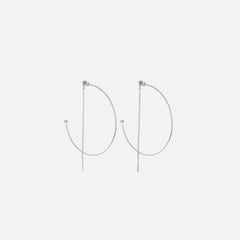 Justine Clenquet Justin Crystal Earring - Palladium | Kith Palladium