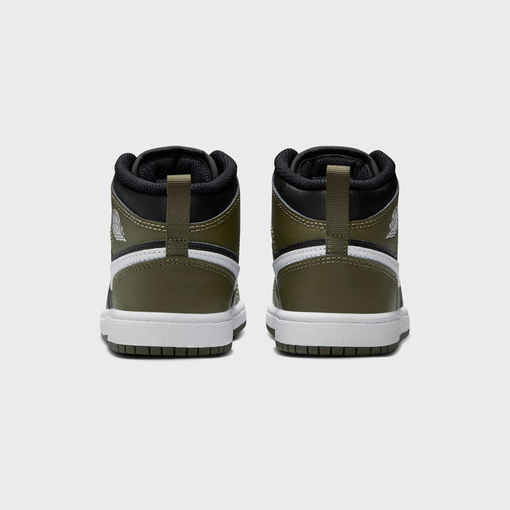 Jordan PS Air Jordan 1 Mid - Black / Medium Olive | Kith Black / Medium Olive