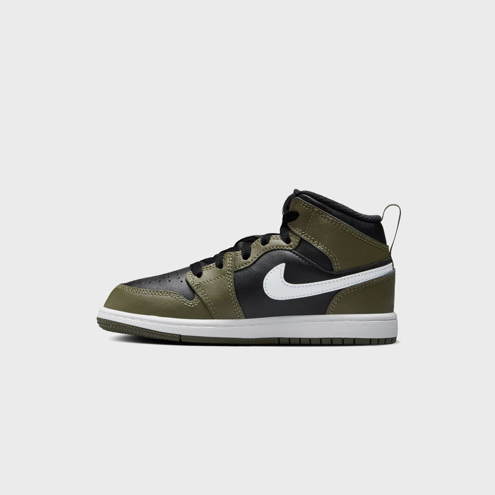 Jordan PS Air Jordan 1 Mid - Black / Medium Olive | Kith Black / Medium Olive