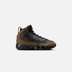 Jordan GS Air Jordan 9 Retro - Black / Light Olive / Varsity Red | Kith Black / Light Olive / Varsity Red
