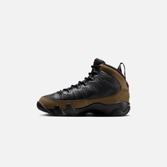 Jordan GS Air Jordan 9 Retro - Black / Light Olive / Varsity Red | Kith Black / Light Olive / Varsity Red