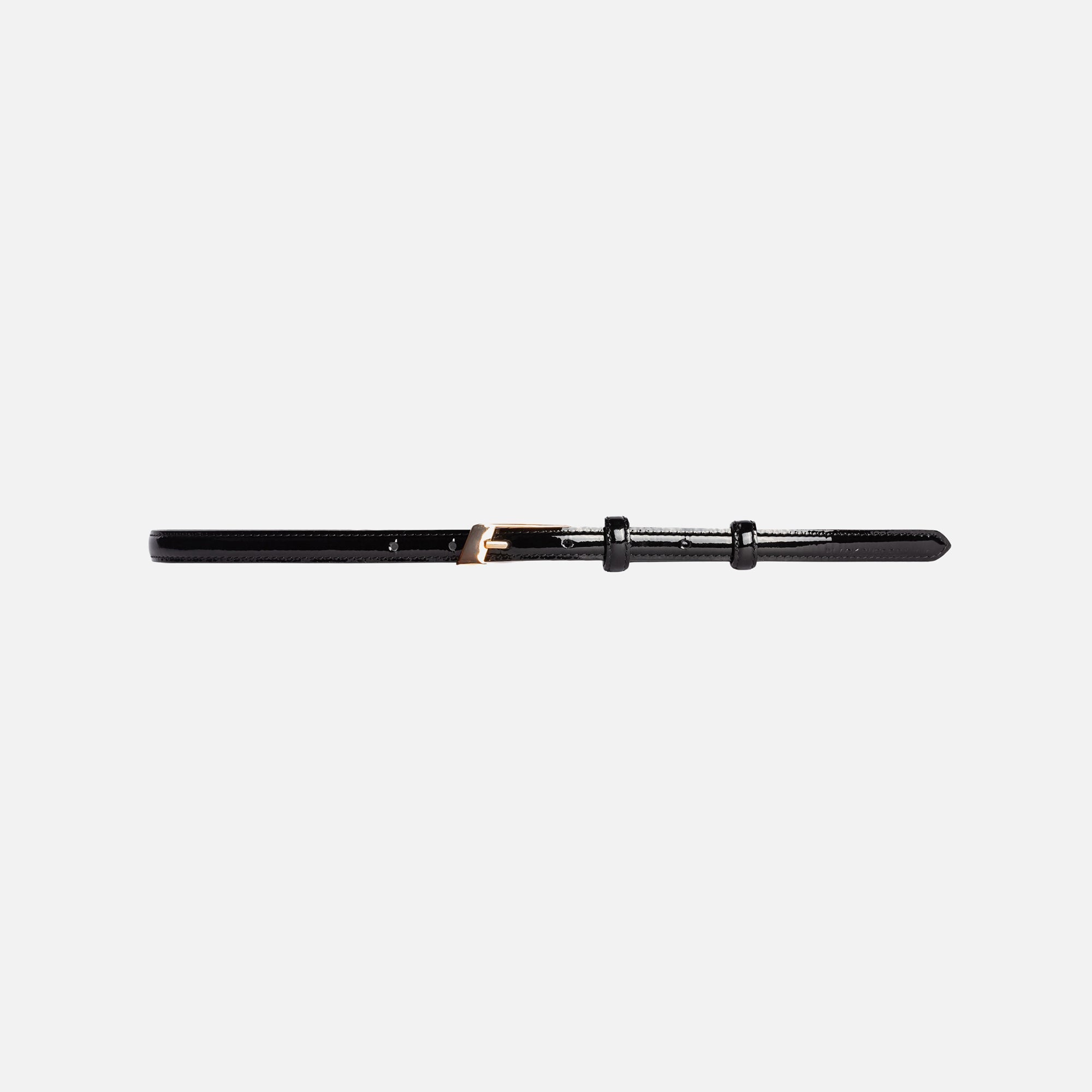 Black Suede Studio Slanted Belt - Black / Gold Hardware | Kith Black / Gold Hardware