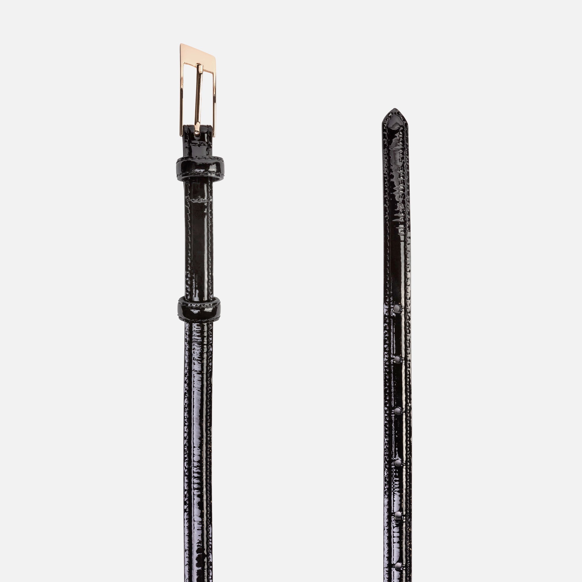 Black Suede Studio Slanted Belt - Black / Gold Hardware | Kith Black / Gold Hardware