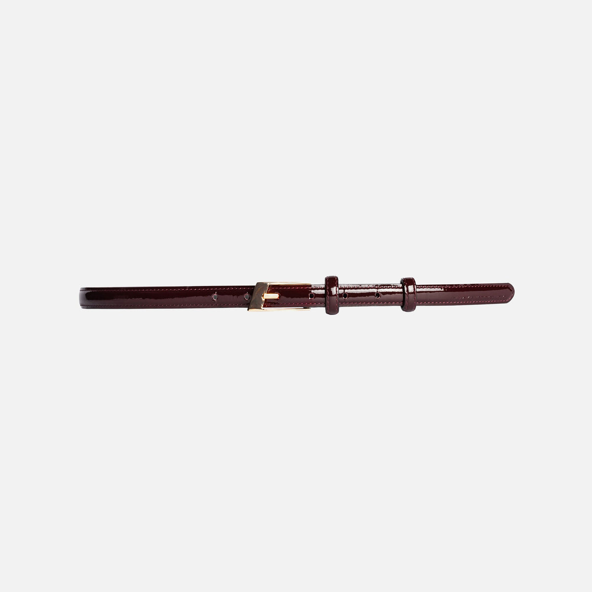 Black Suede Studio Slanted Belt - Raisin / Gold Hardware | Kith Raisin / Gold Hardware