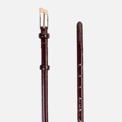 Black Suede Studio Slanted Belt - Raisin / Gold Hardware | Kith Raisin / Gold Hardware