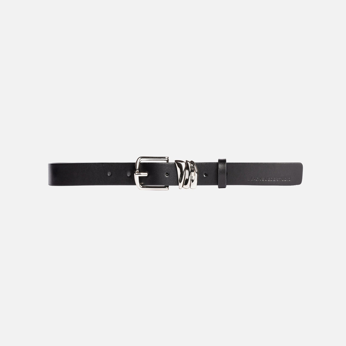 Black Suede Studio Boyfriend Belt - Black / Silver Hardware | Kith Black / Silver Hardware