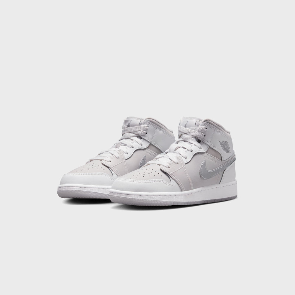 Jordan Air Jordan 1 Mid SE - Summit White / Metallic Silver | Kith Summit White / Metallic Silver