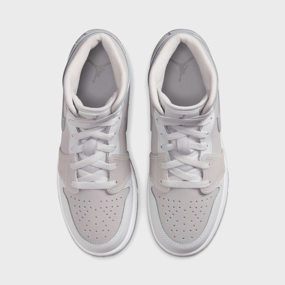Jordan Air Jordan 1 Mid SE - Summit White / Metallic Silver | Kith Summit White / Metallic Silver