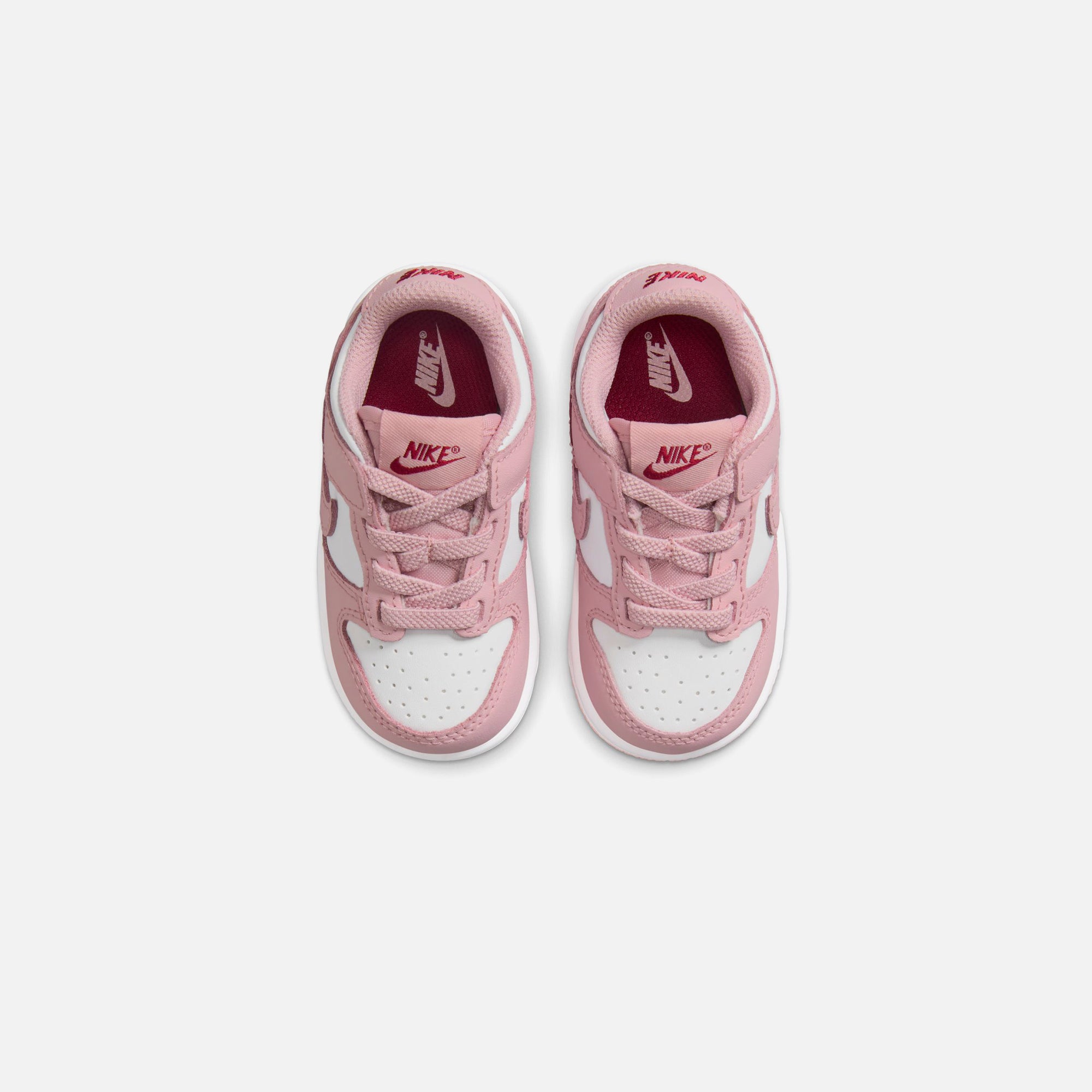 Nike TD Dunk Low - White / Pink Glaze / Pomegranate | Kith White / Pink Glaze / Pomegranate