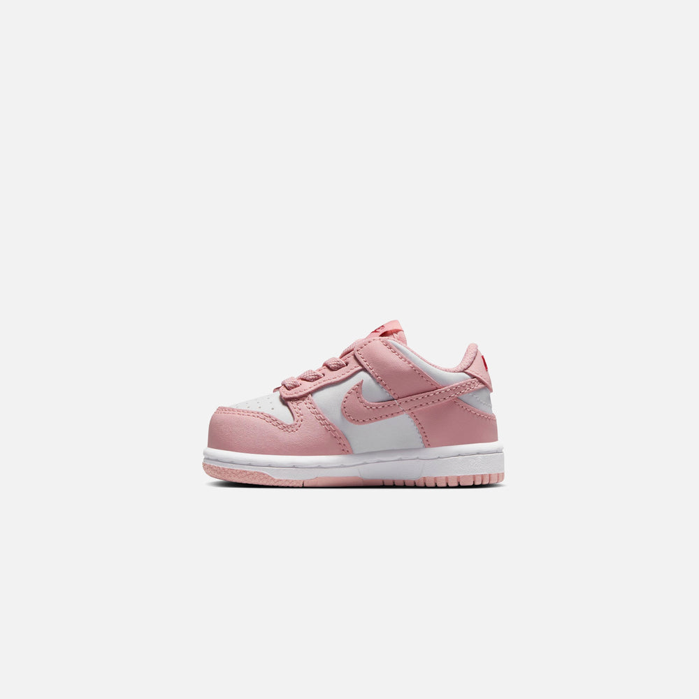 Nike TD Dunk Low - White / Pink Glaze / Pomegranate | Kith White / Pink Glaze / Pomegranate