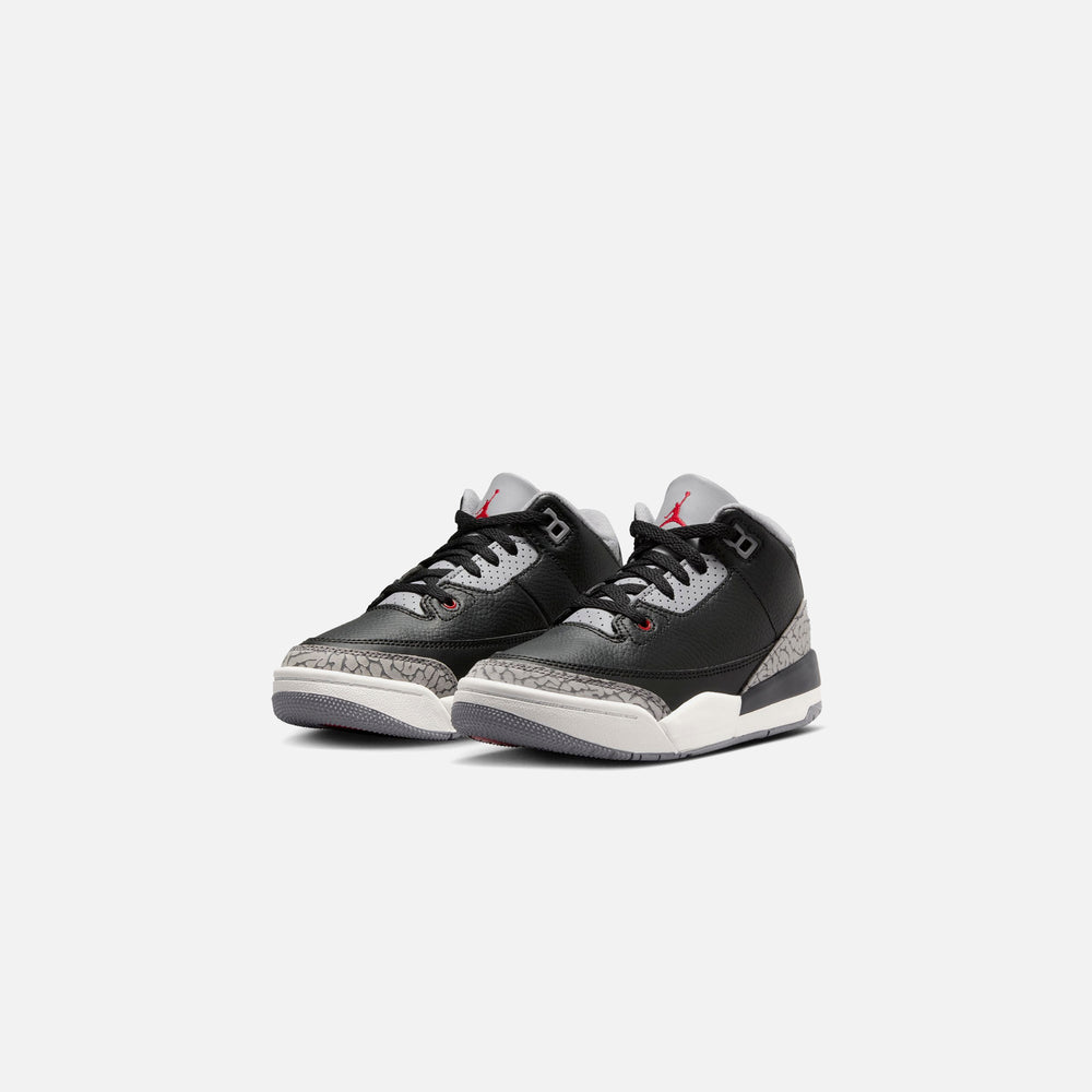Jordan PS Air Jordan 3 Retro - Black / Fire Red / Cement Grey / Sail | Kith Black / Fire Red / Cement Grey / Sail