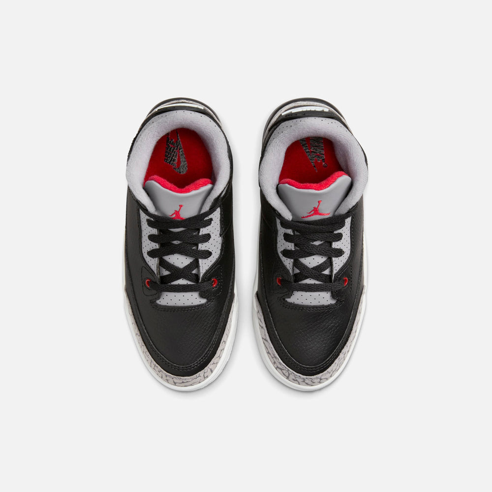 Jordan PS Air Jordan 3 Retro - Black / Fire Red / Cement Grey / Sail | Kith Black / Fire Red / Cement Grey / Sail