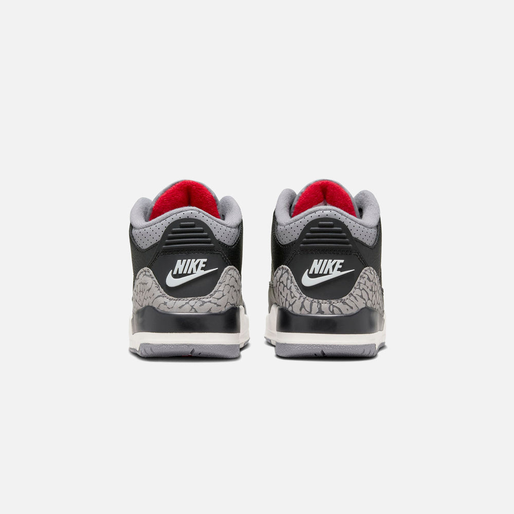 Jordan PS Air Jordan 3 Retro - Black / Fire Red / Cement Grey / Sail | Kith Black / Fire Red / Cement Grey / Sail