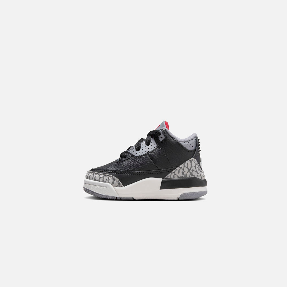Jordan TD Air Jordan 3 Retro - Black / Fire Red / Cement Grey / Sail | Kith Black / Fire Red / Cement Grey / Sail