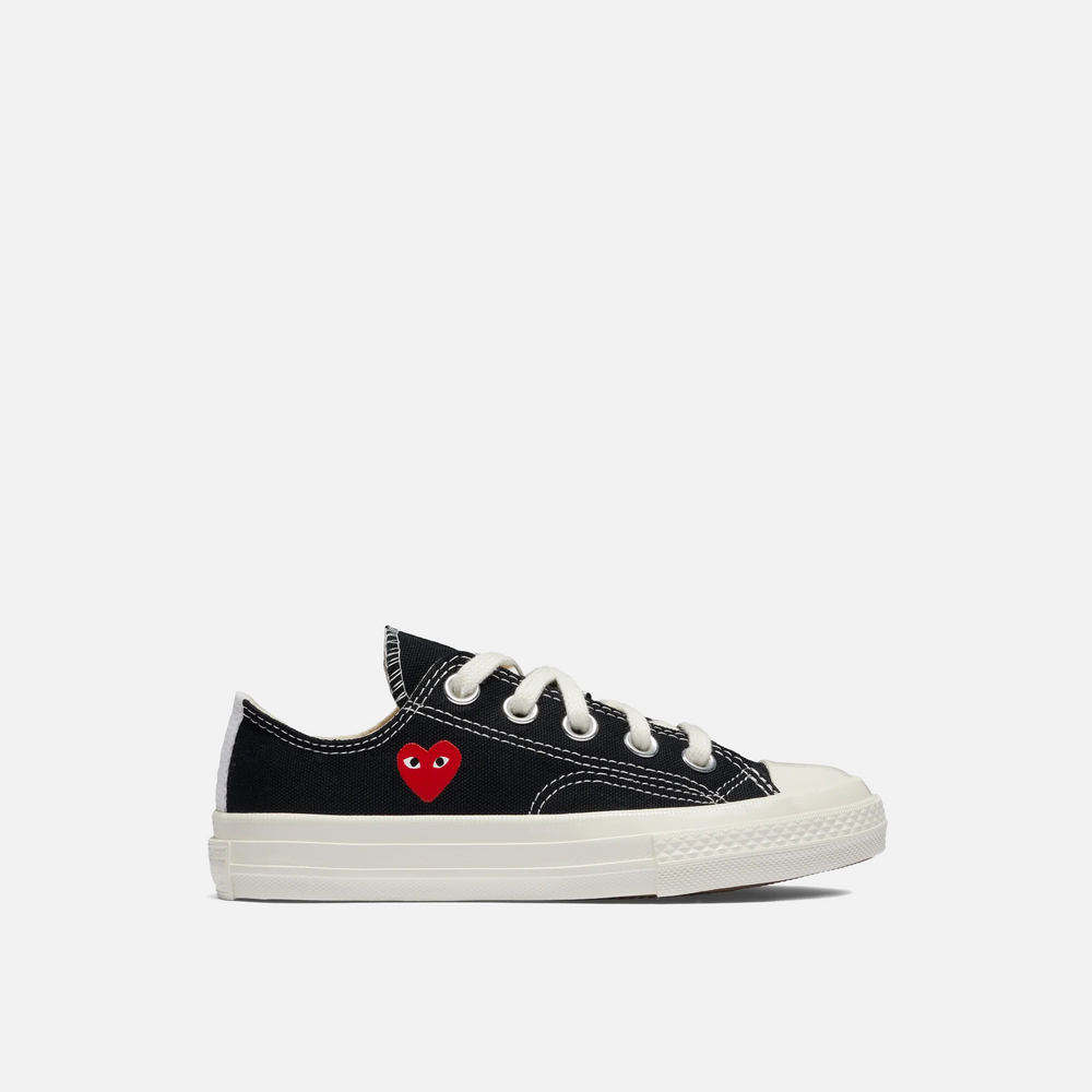 Comme Des Garçons Play x Converse Kids Chuck 70 Low Top - Black | Kith Black