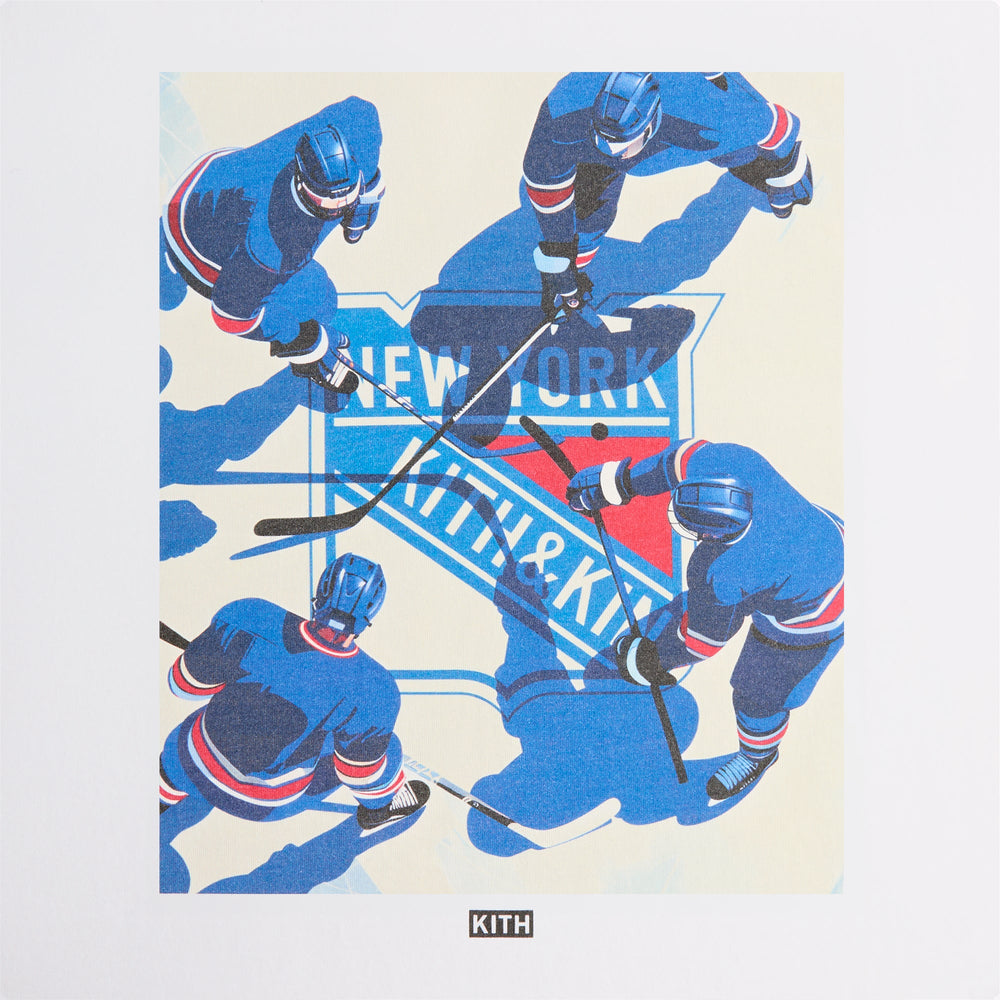 Kith for the New York Rangers on Ice Vintage Tee - White | Kith White