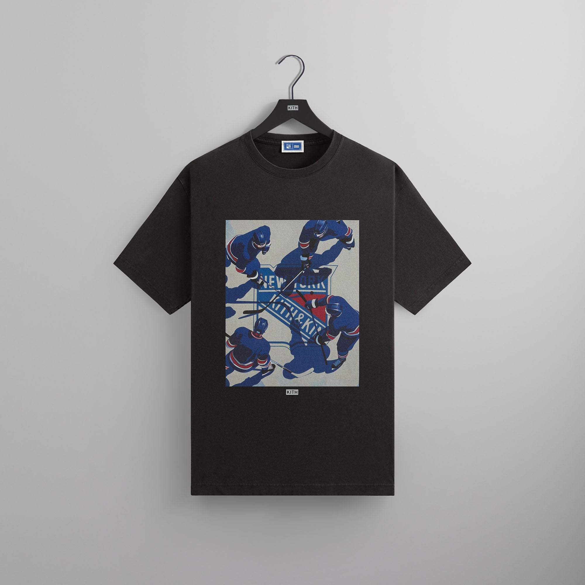 Kith for the New York Rangers on Ice Vintage Tee - Black | Kith Black