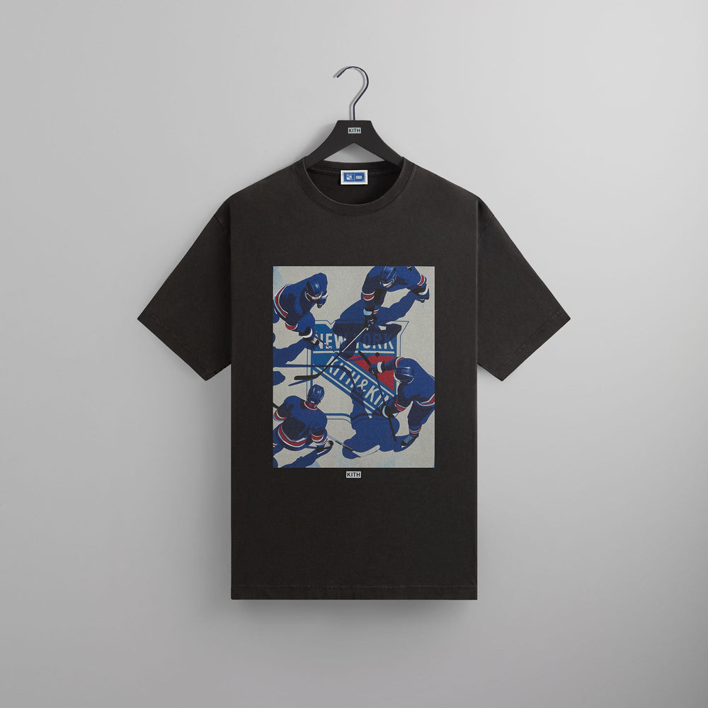 Kith for the New York Rangers on Ice Vintage Tee - Black | Kith Black