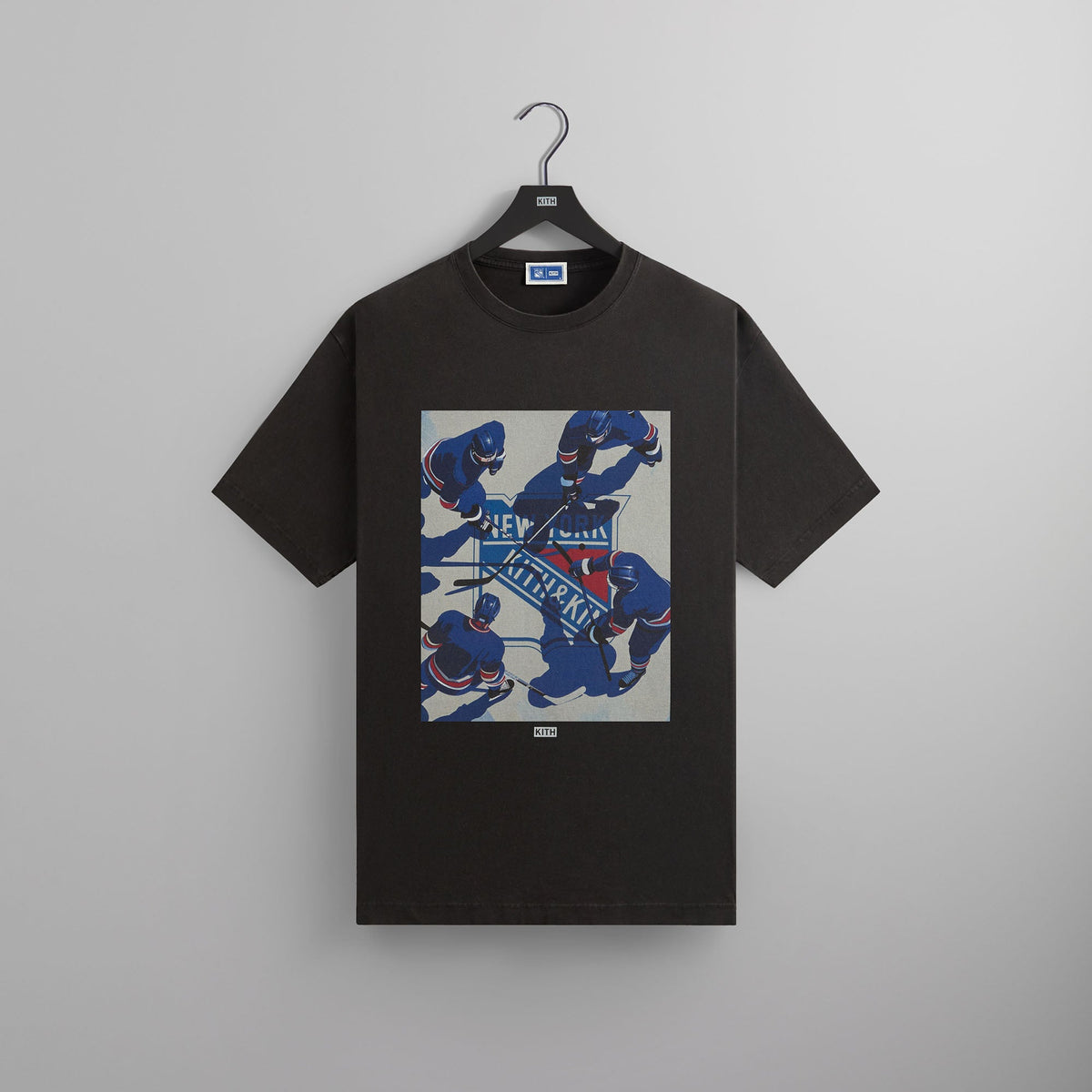 Kith for the New York Rangers on Ice Vintage Tee - Black | Kith Black