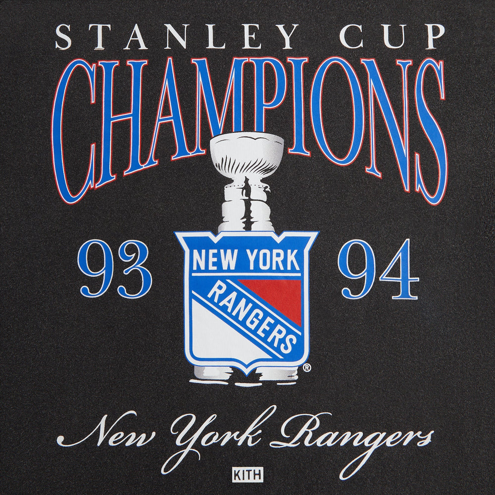 Kith Kids for the New York Rangers Champions Vintage Tee - Black | Kith Black