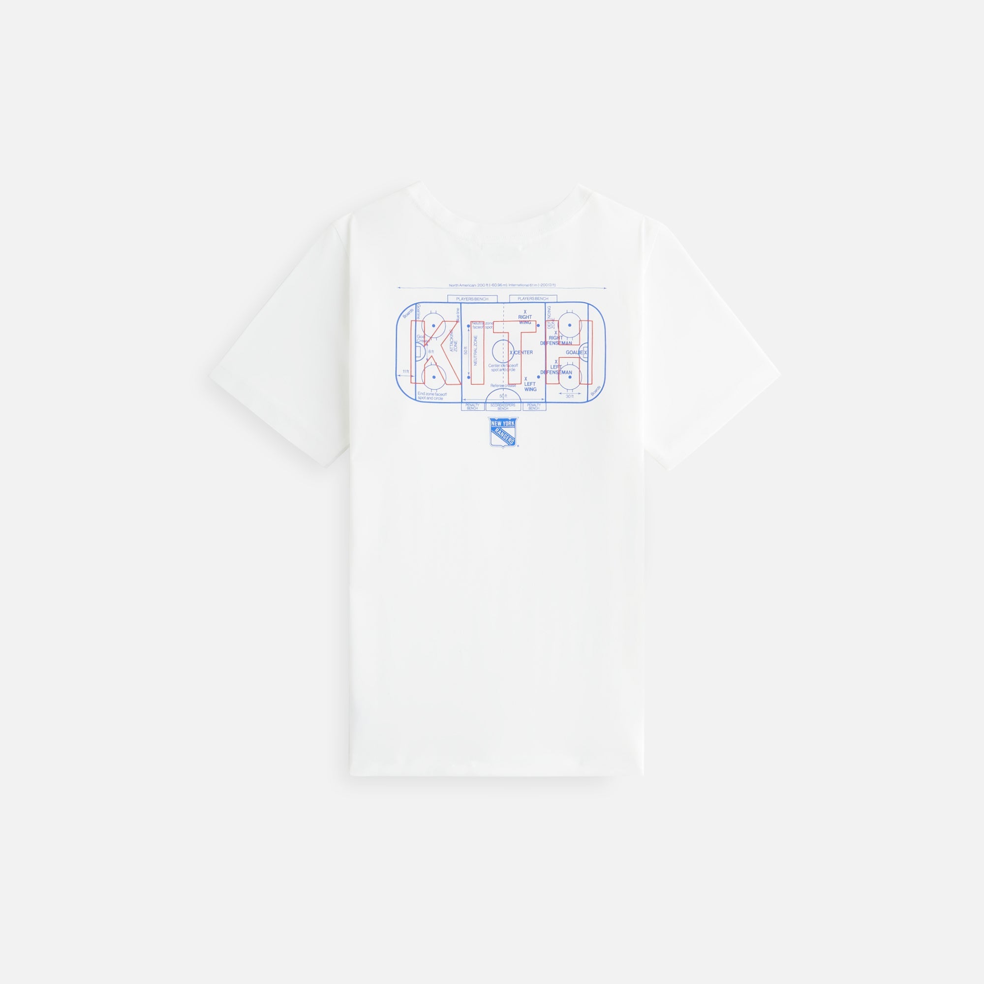 Kith Kids for the New York Rangers Hat Trick Rink Tee - White | Kith White
