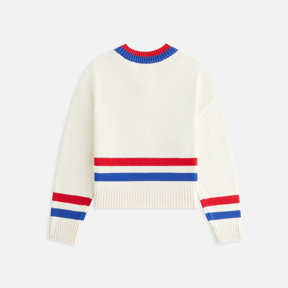 Kith Kids for the New York Rangers V-Neck Lewis Sweater - Sandrift | Kith Sandrift