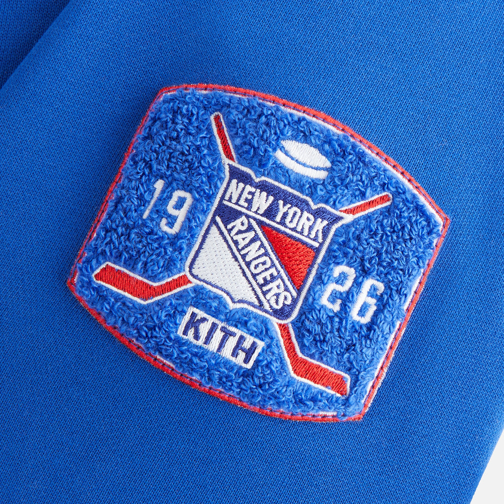 Kith Kids for the New York Rangers Skewed Nelson Crewneck - Cyclone | Kith Cyclone