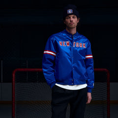 Kith for the New York Rangers Satin Bomber Jacket - Cyclone | Kith Cyclone