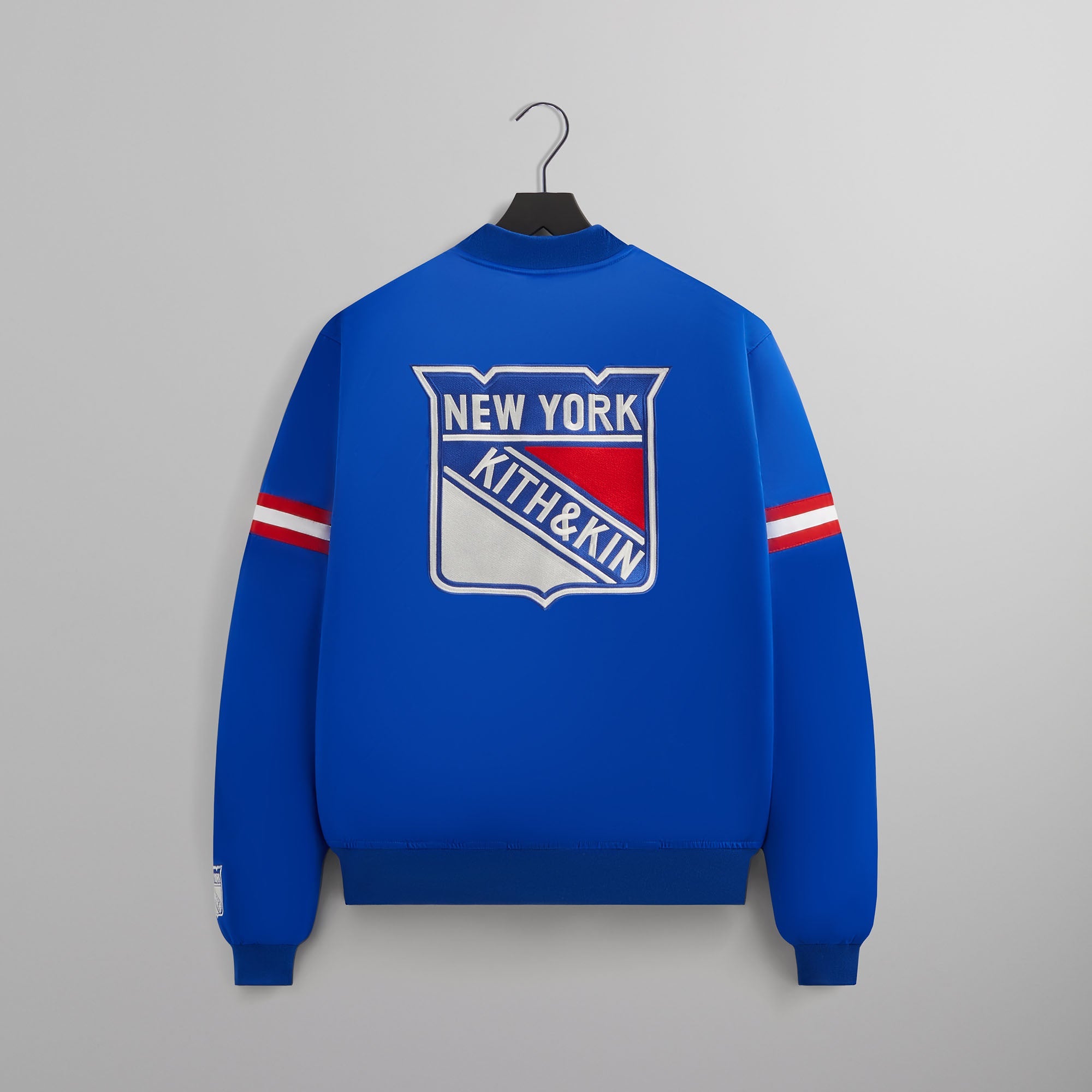 Kith for the New York Rangers Satin Bomber Jacket - Cyclone | Kith Cyclone