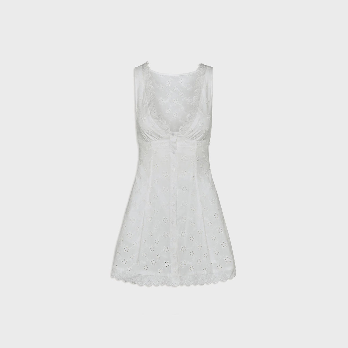 Frankies Bikinis x Bella Hadid Farm Eyelet Mini Dress - Salt Air Eyele | Kith Salt Air Eyelet