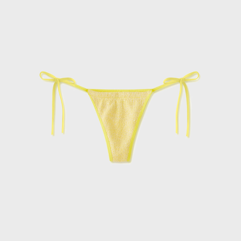 Asta Resort Mia Bikini Bottom - Butter Yellow Sequin | Kith Butter Yellow Sequin