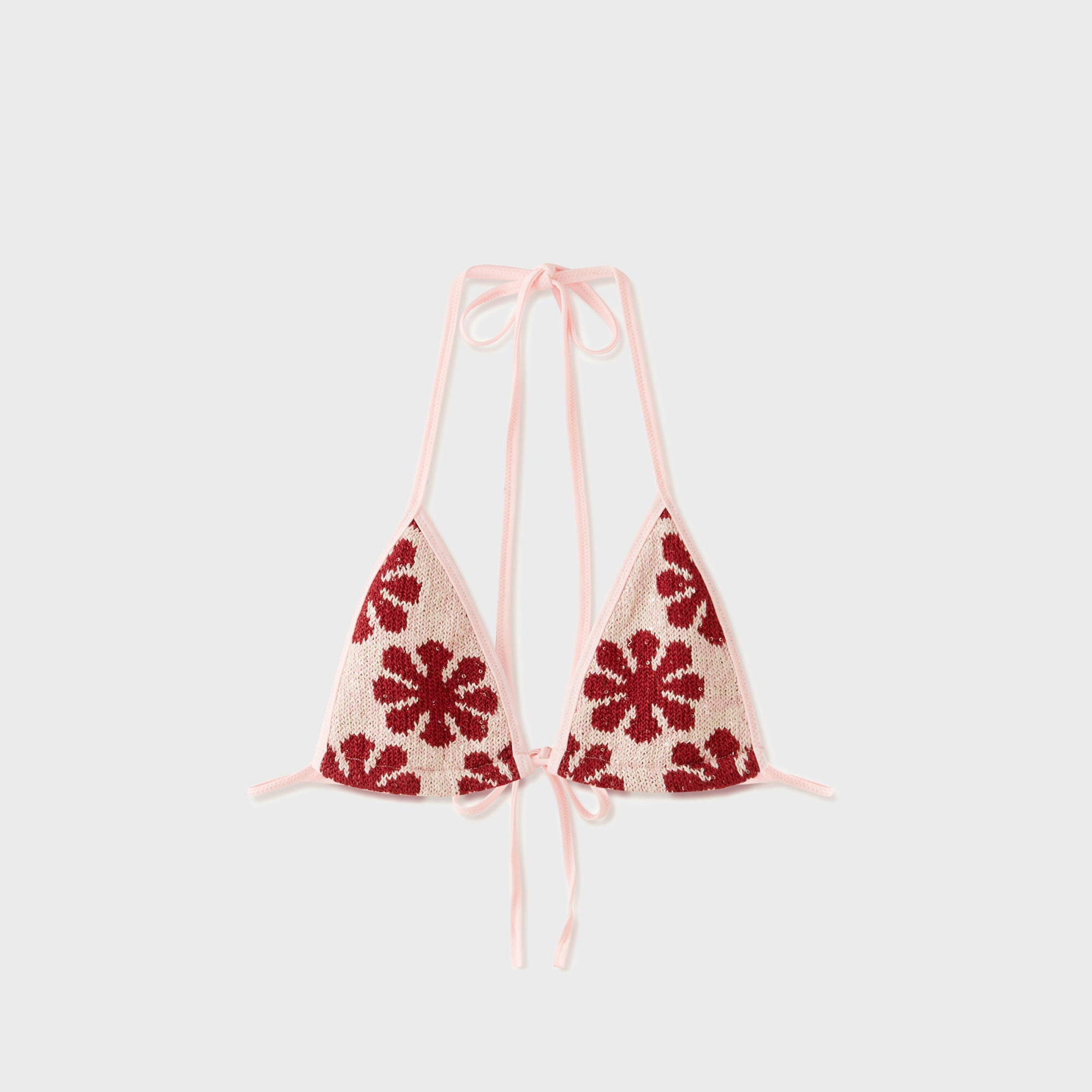 Asta Resort Lio Jacquard Bikini Top - Pink Delilah | Kith Pink Delilah