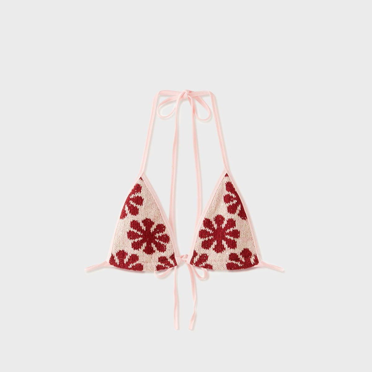 Asta Resort Lio Jacquard Bikini Top - Pink Delilah | Kith Pink Delilah