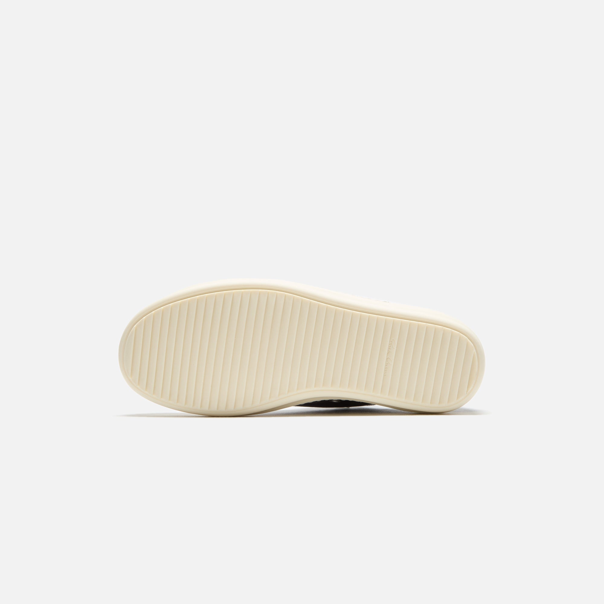 Rick Owens Low Sneakers Scarpe In Pelle - Black / Milk / Milk | Kith Black / Milk / Milk