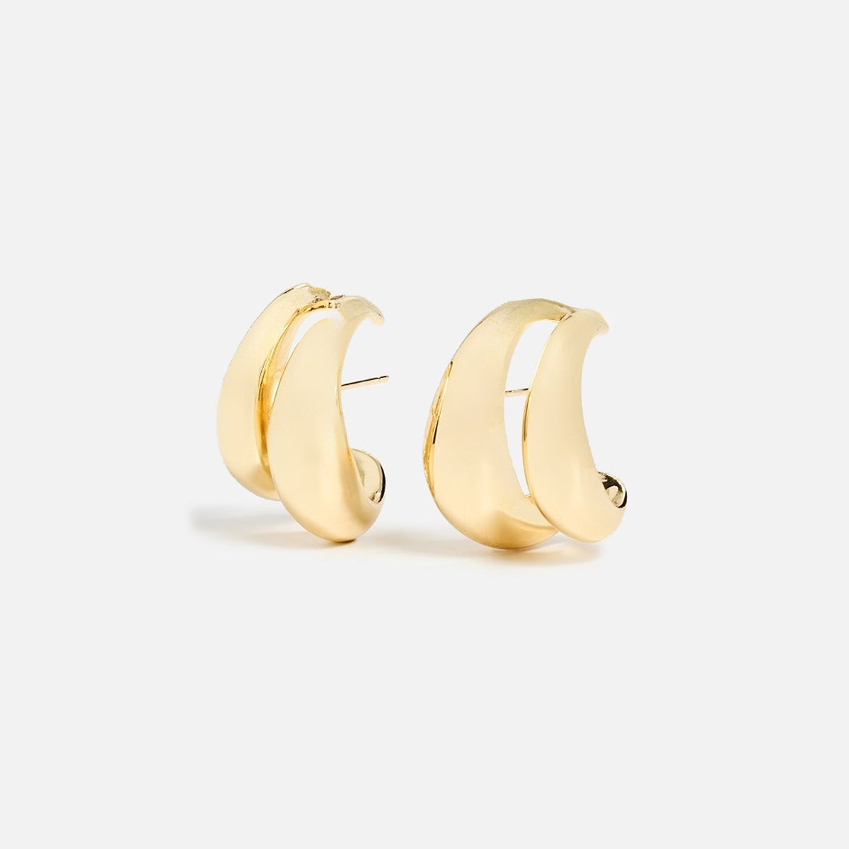 SHASHI Double Odyssey Hoop Earring - Gold | Kith Gold