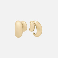 SHASHI Double Tsuki Hoop Earring - Gold | Kith Gold