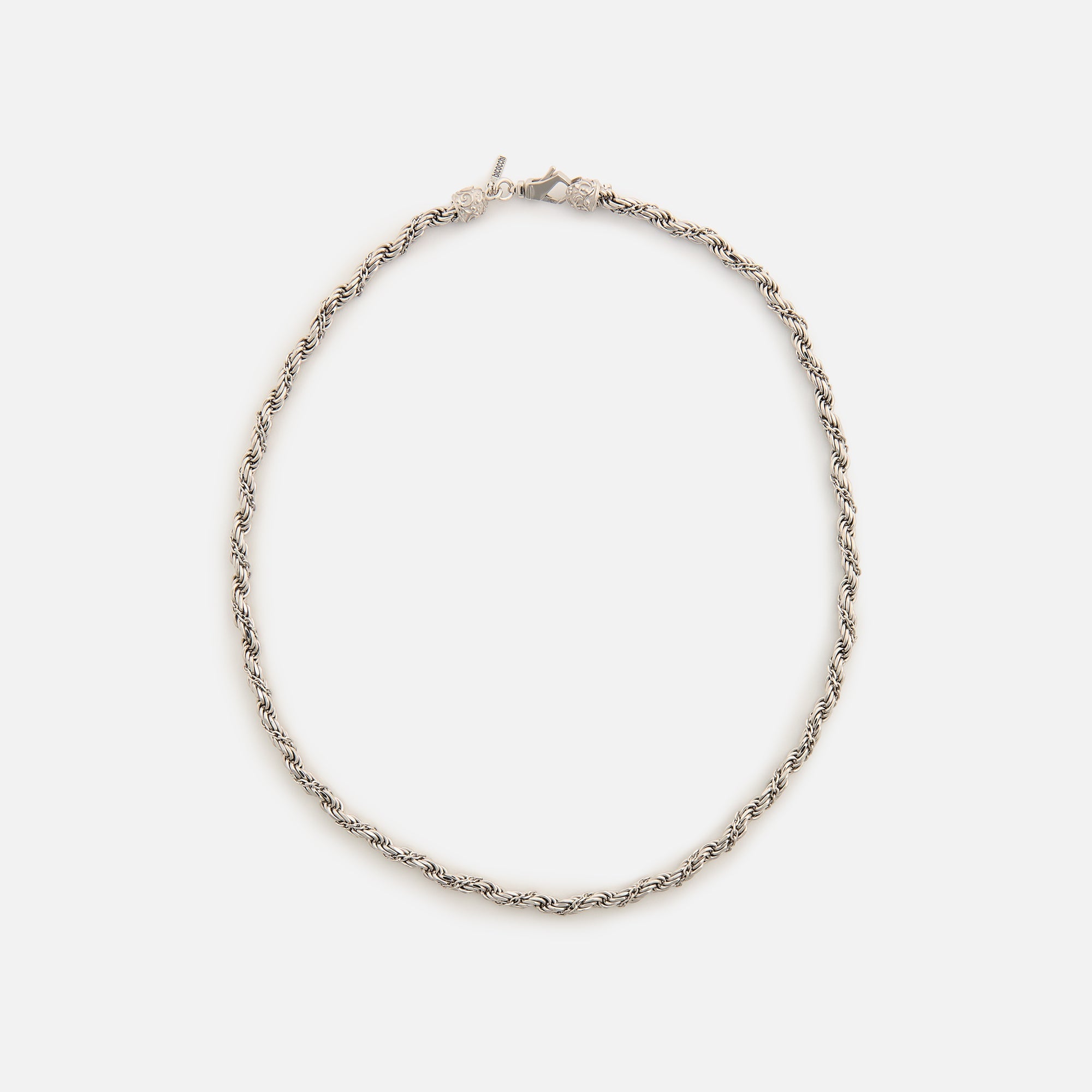 Emanuele Bicocchi Wrapped Rope Chain Necklace (Small) - Silver | Kith Silver