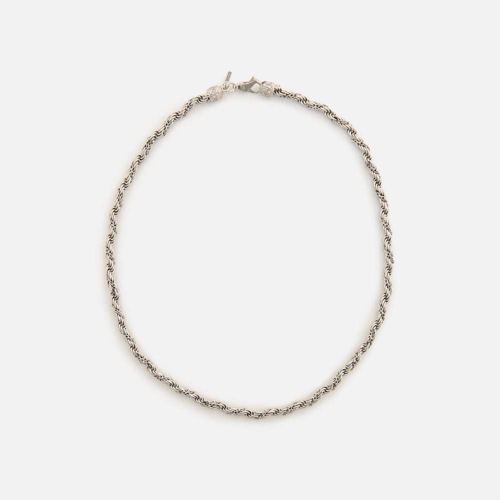 Emanuele Bicocchi Wrapped Rope Chain Necklace (Small) - Silver | Kith Silver