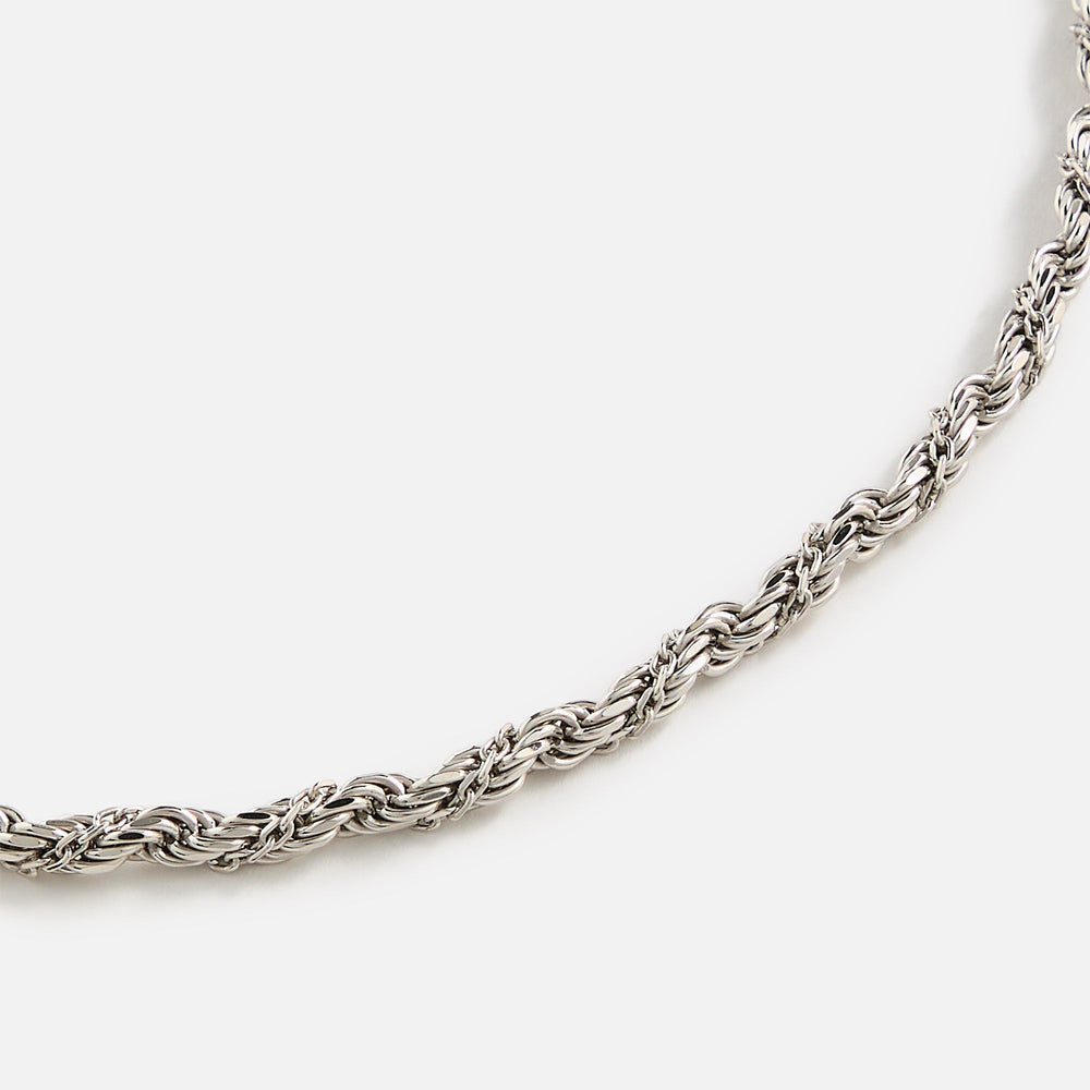 Emanuele Bicocchi Wrapped Rope Chain Necklace (Small) - Silver | Kith Silver