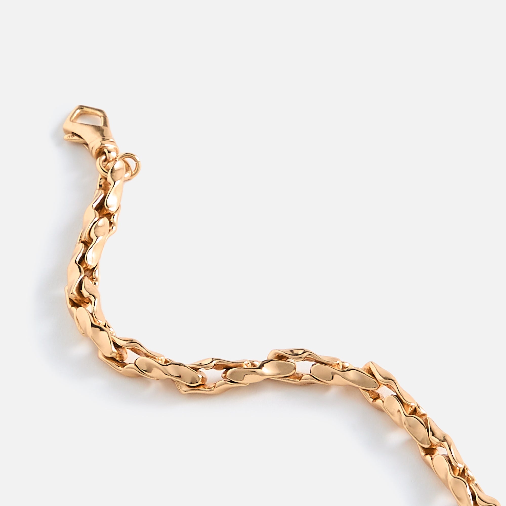 Emanuele Bicocchi Gold Hammered Chain Bracelet (Large) - Gold | Kith Gold