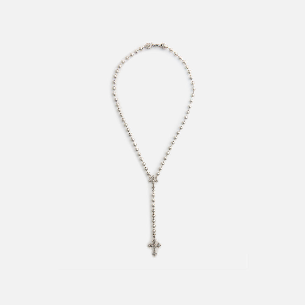 Emanuele Bicocchi Beaded Chain Rosary Necklace - Silver | Kith Silver