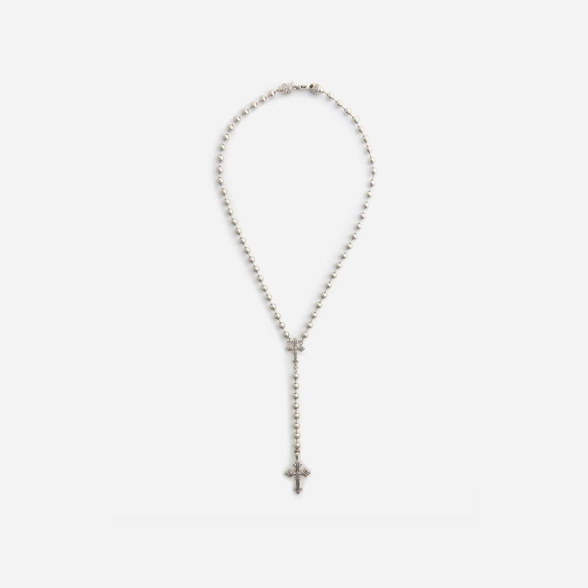 Emanuele Bicocchi Beaded Chain Rosary Necklace - Silver | Kith Silver